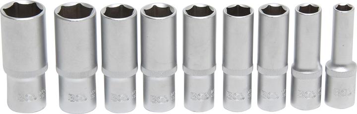 Produktbild BGS Steckschlüssel-Einsatz-Satz Sechskant, tief 12,5 mm (1/2") SW 10 - 24 mm 9-tlg. (10  mm, 11 mm, 12 mm, 13 mm, 14 mm, 15 mm, 16 mm, 17 mm, 18 mm, 19 mm, 20 mm, 21 mm, 22 mm, 23 mm, 24 mm)
