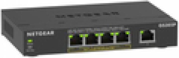 Productafbeelding Netgear GS305Pv3, unmanaged, Gigabit Ethernet (10/100/1000), full duplex, Power over Ethernet (PoE) (5 Havens)