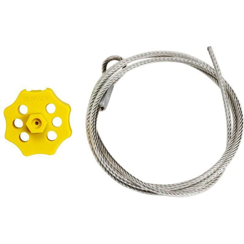 Brady, Etiketten, Doppeltes Hex-Spin-Absperrsystem mit Kabel