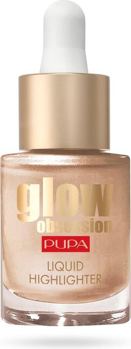 Pupa Milano Glow Obsession Liquid Highlighter Metallic Effect Moon Light (002 Moon Light, Highlighter)