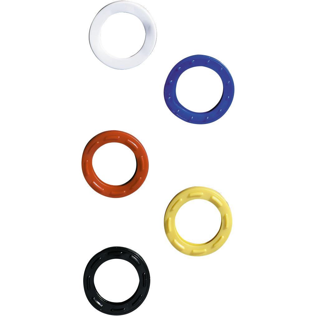 Thumbnail - 15x Alco, Schlüsselanhänger, Schlüsselanhänger und Kennringe, 16 farbsortierte Teile, Kunststoff, Gelb, Weiss, Blau, Sch...