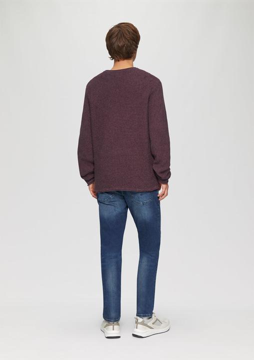 Produktbild S.Oliver Strickpullover Melierter Strickpullover mit Rippstruktur (XL)