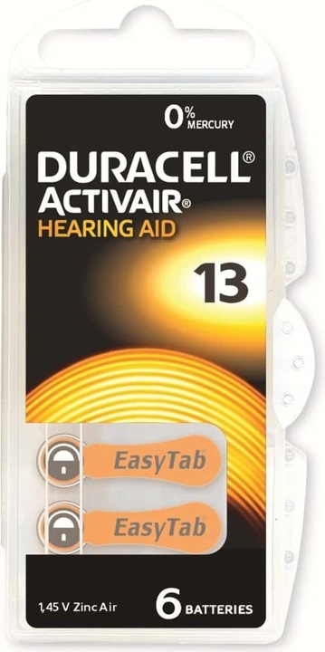 Productafbeelding Duracell Hoortoestel batterij Activair 13 (6 Pcs., ZA13 GP, 290 mAh)