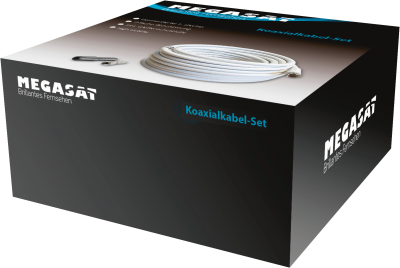Produktbild Megasat 100148 Koaxialkabel 50 m F Weiss (110 dB, Antennenkabel)