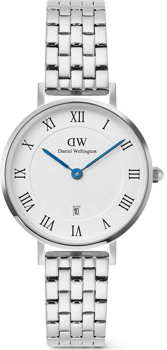Produktbild Daniel Wellington - Petite 28 Roman Numerals Date 5-Link White Silver DW00100859 (Analoguhr, 40 mm)