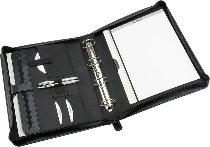 Actual product image Alassio Ring binder Rimini, DIN A4, FINEtouch imitation leather, with CD pocket (A4, 1 x)