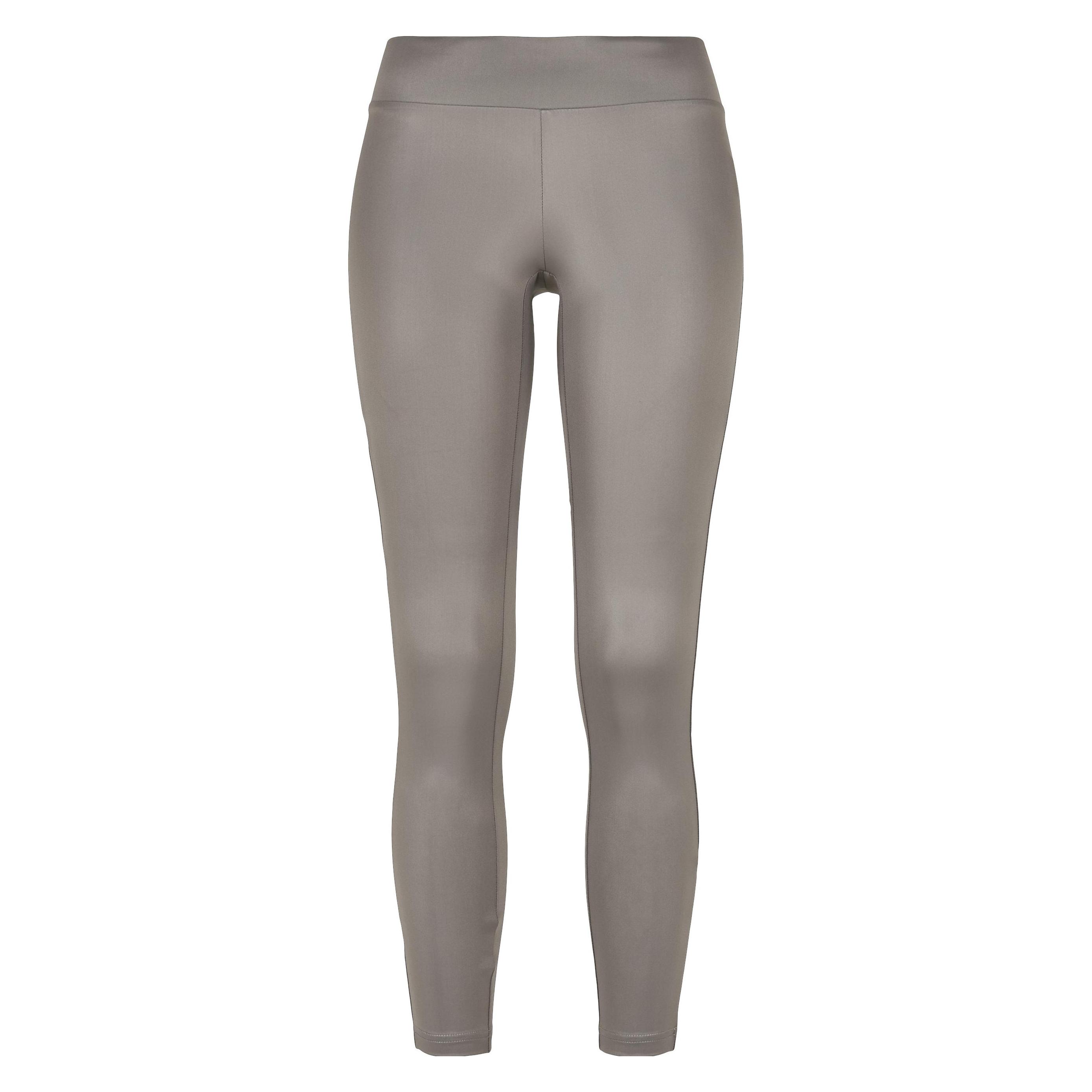 Urban Classics, Damen, Tights, Ladies Imitation Leather Leggings (M), Grau