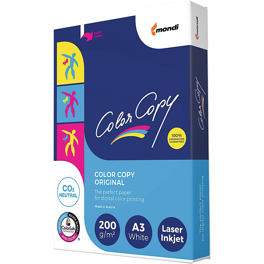 Thumbnail - 2x Mondi, Kopierpapier, Color-Copy Laser- und Kopierpapier, 250 Blatt (200 g/m², 250 x, A3)