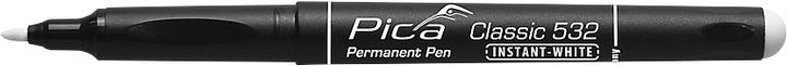 Produktbild Pica Permanent Marker Classic 532, weiss, Rundspitze 1-2 mm, wasserfest, geruchsarm, 10 Stück (Weiss, 2 mm, 10 x)