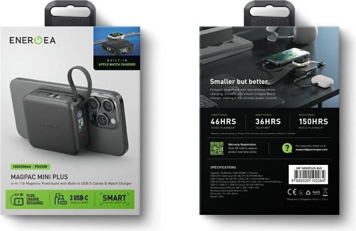 Produktbild Energea Induction PowerBank MagPac Mini Plus 10000mAh Magsafe black