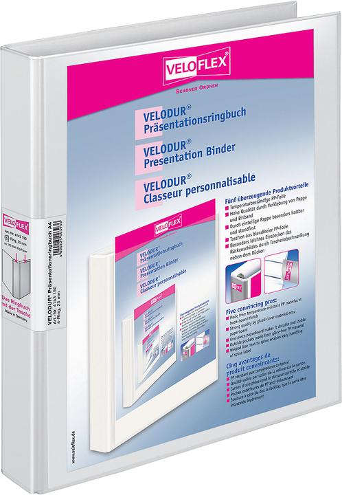 Produktbild Veloflex Präsentationsringbuch 4D-Mechanik VELODUR, A4, Karton PP (A4, 40 mm, 1 Stück)