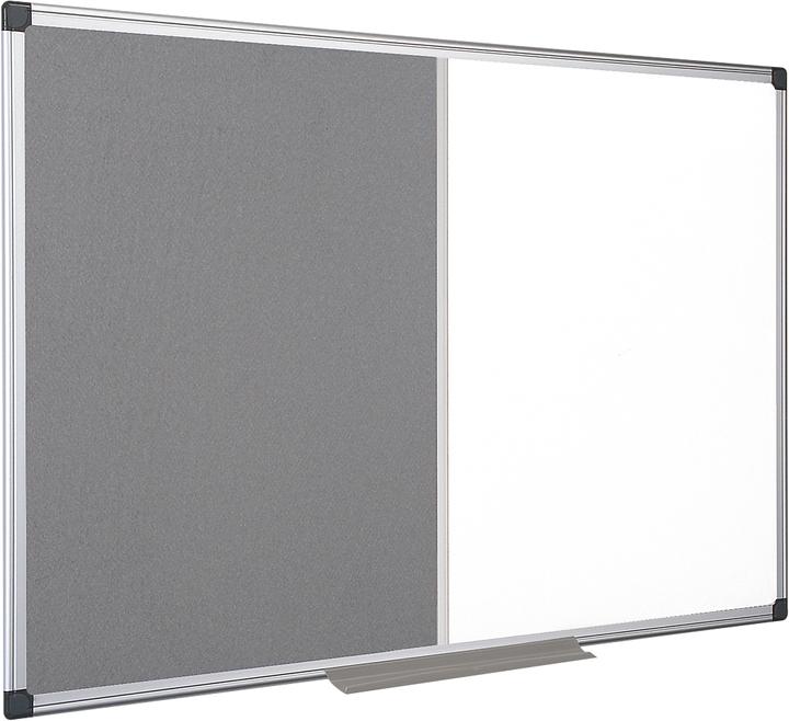 Actual product image Bi-Office Combination board MAYA, combined pinboard and whiteboard, cork or felt, various sizes (1200 x 900 mm)