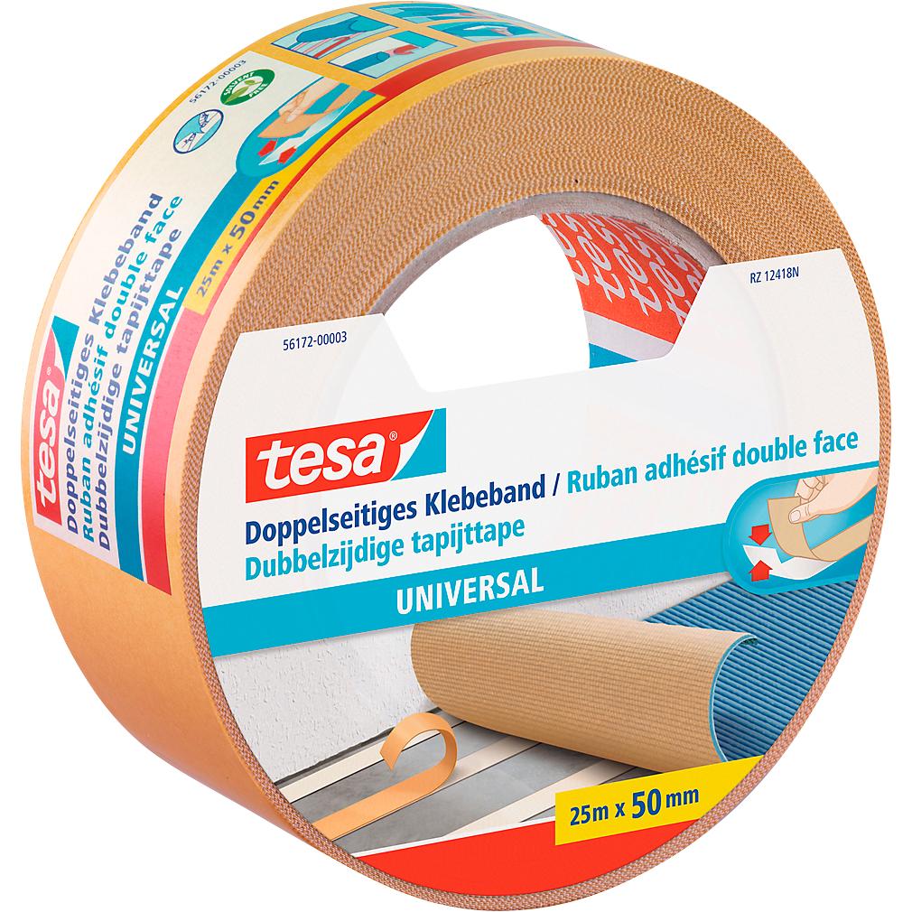 Thumbnail - tesa, Klebeband, Doppelseitiges Klebeband Universal, 25 m x 50 mm, weiss, 6 Rollen (50 mm)