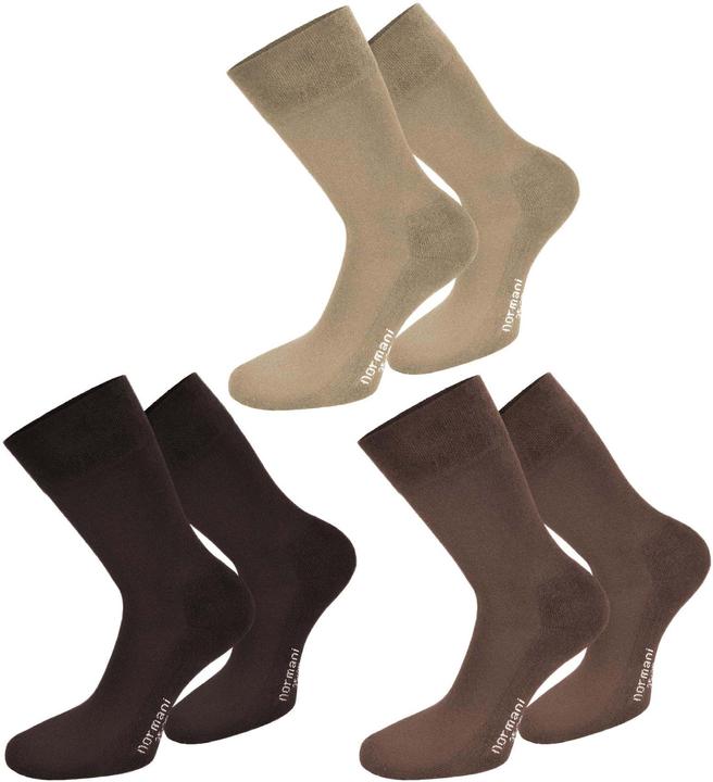 Immagine prodotto Normani 6 paia di calzini comfort con bordo morbido e suola in spugna (confezione da 6, 35 - 38)