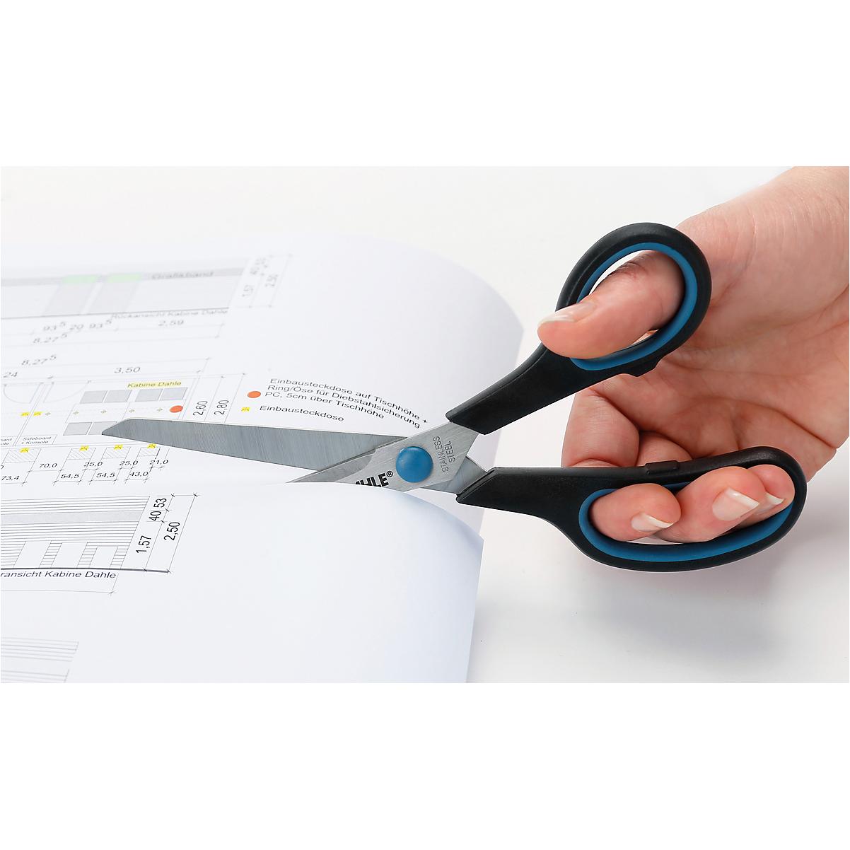 Thumbnail - 15x Dahle, Schere, Schere Office Comfort-Grip, Länge 140 bis 247 mm, Stahl, für Haushalt und Büro (20.10 cm)