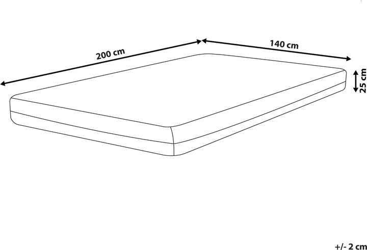 Immagine prodotto Beliani Cozy (140 x 200 cm, Nucleo in lattice, Nucleo di schiuma)