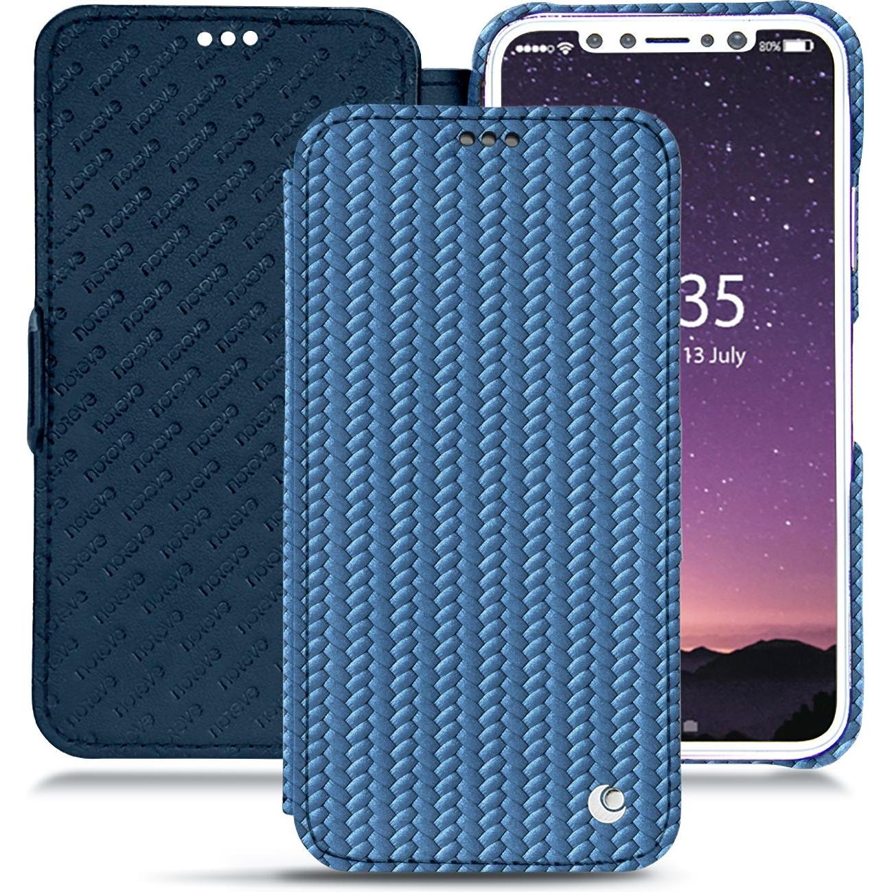 Thumbnail - Noreve Lederschutzhülle Wallet (Apple iPhone 7 Plus), Smartphone Hülle, Blau