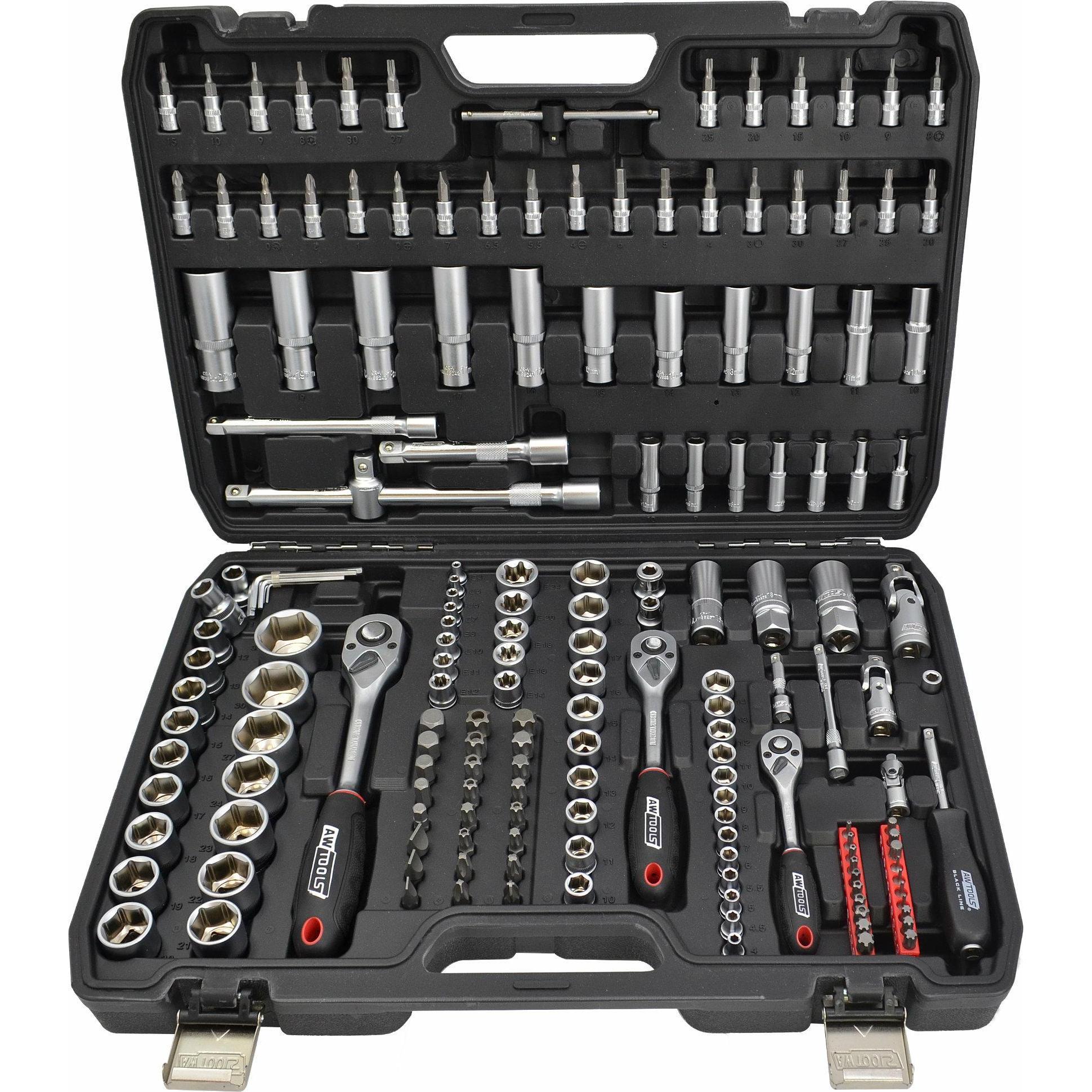 Awtools, Chiave a bussola + esagonale, ZESTAW KLUCZY 173el 1/2"/3/8"/1/4"