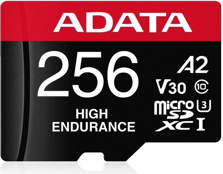 Actual product image Adata microSDXC card High Endurance 256 GB (256 GB, microSDXC, U3, UHS-I)