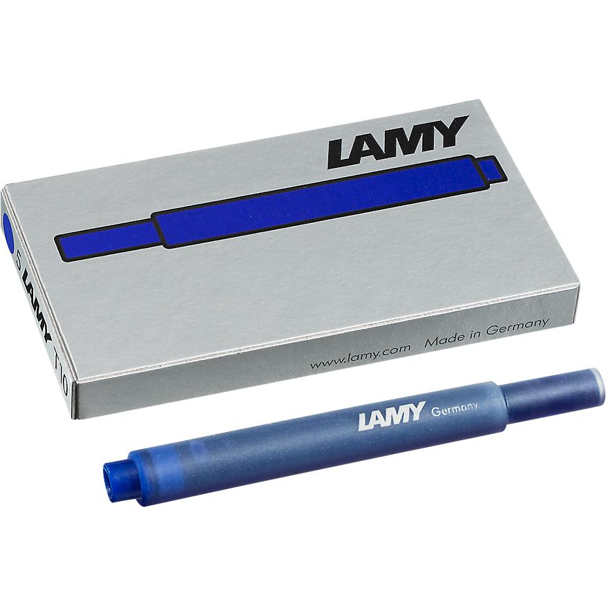 Lamy, Ersatzpatrone, Tintenpatrone T10, Inhalt 1,25 ml, schwarz oder blau, 5 Stück (Tintenfass, Blau)