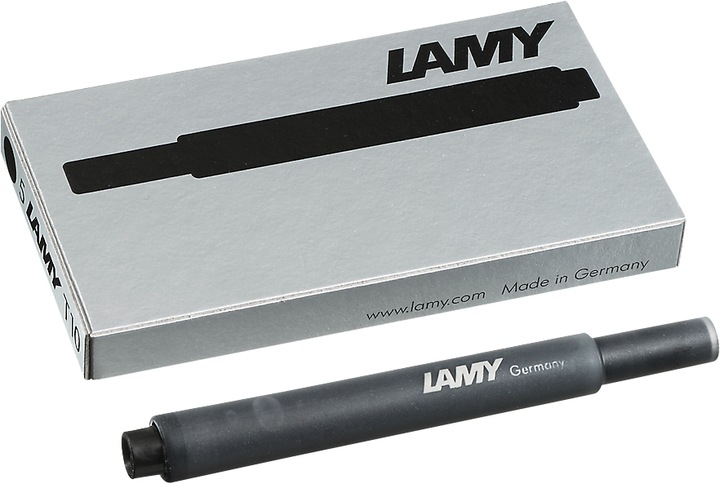 Image du produit Lamy Cartouche d'encre T10, contenu 1,25 ml, noir ou bleu, 5 pièces (Encrier, Noir)
