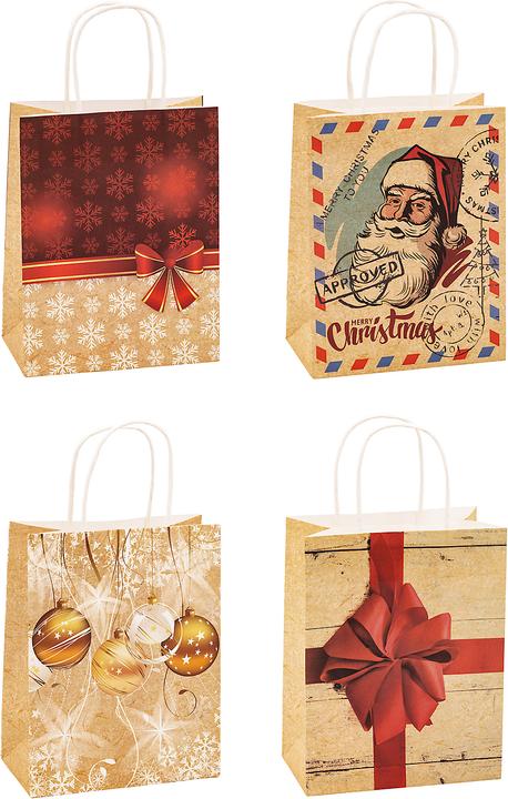 Produktbild Tsi Geschenktüten Weihnachten Serie 4, 4 verschiedene Motive, medium, B 180 x T 100 x H 230 mm, 1... (1x)