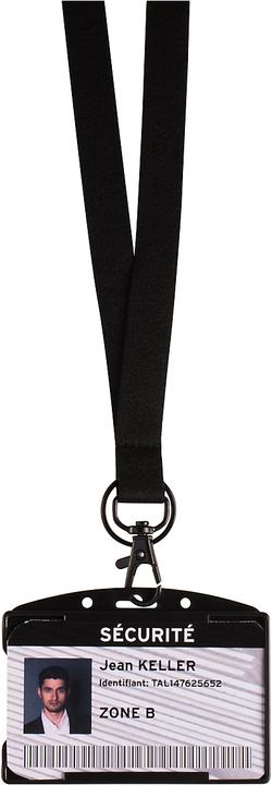 Actual product image Tarifold Badge holder, open front, finger cut-outs, W 90 x H 65 mm, plastic, diver...