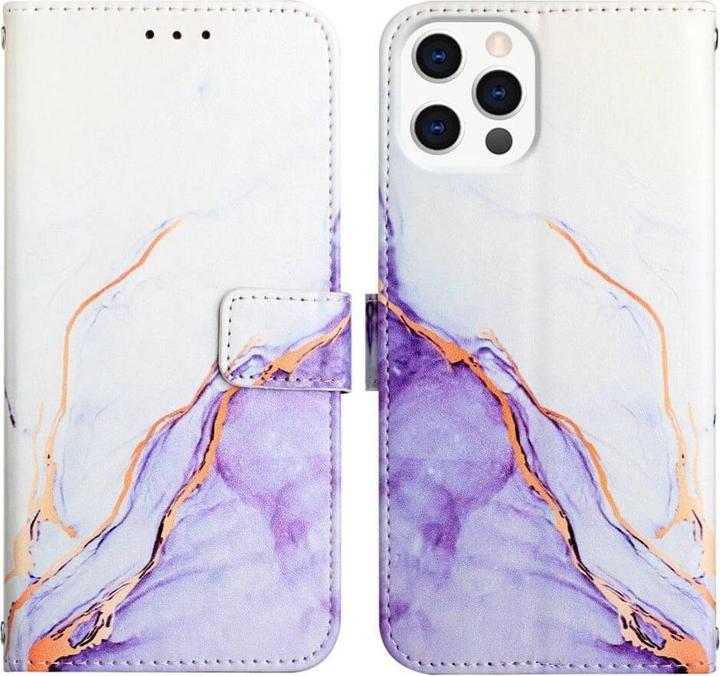 Produktbild Cover-Discount iPhone 15 Pro Max - Etui Hülle mit Umhängeband Marble purple (Apple iPhone 15 Pro Max)