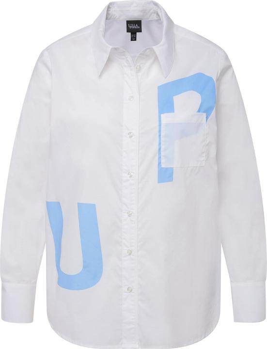Immagine prodotto Ulla Popken Camicia con lettere, colletto da camicia e maniche lunghe (54)