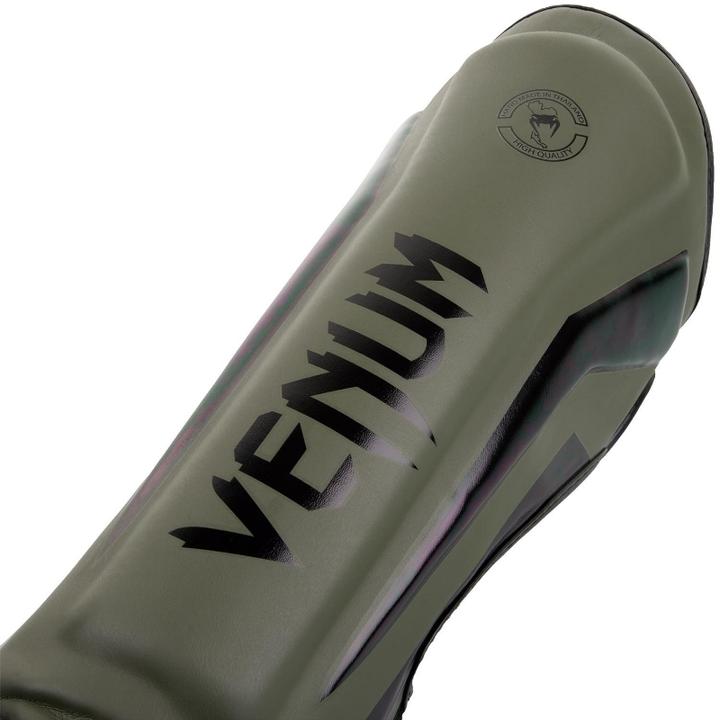 Actual product image Venum Elite Standup Shinguards - Khaki/Black (XL)