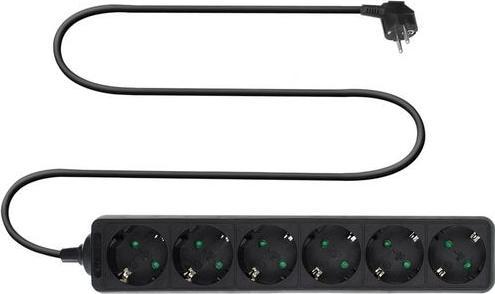 Produktbild ACT Power Strip, 6 sockets, 3 m, black (6x, CEE 7/3, 3 m)