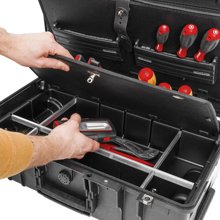 Actual product image Stier Premium tool case with wheels and telescopic handle, airworthy, empty