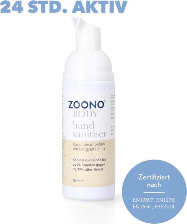 Actual product image Zoono Germfree24 Hand Disinfection 50 ml Protection up to 24 h against 99.99 % of all germs ( Certif.