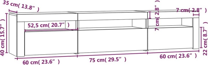 Produktbild VidaXL Korotsek (195 x 35 x 40 cm)