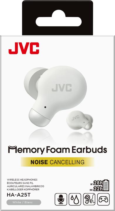 Actual product image JVC HA-A25T-W-U headphones with active noise cancelling - WHITE (ANC, 7.50 h, Wireless)