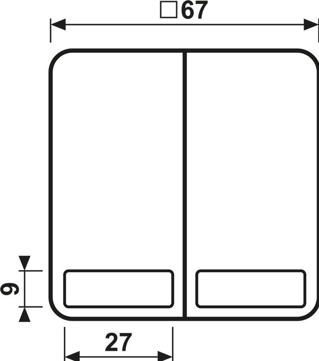 Actual product image JUNG Rocker 2t switch CD gr glz BSF CD595NAGR