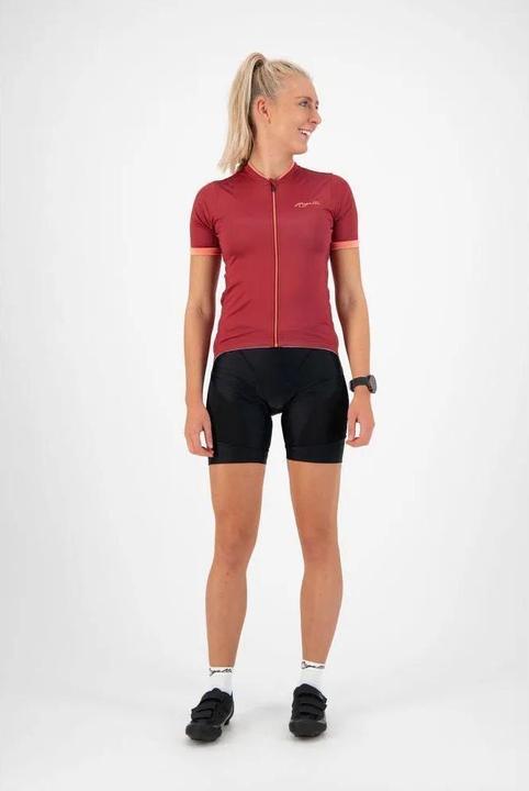 Image du produit Rogelli Maillot de cyclisme Essential Femme - Maillot de cyclisme manches courtes - Bordeaux/Coral (M)