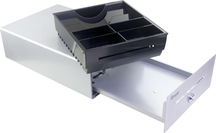 Produktbild equip Kassenschublade 4Schein-/4Münzfächer RJ11 POS Silber
