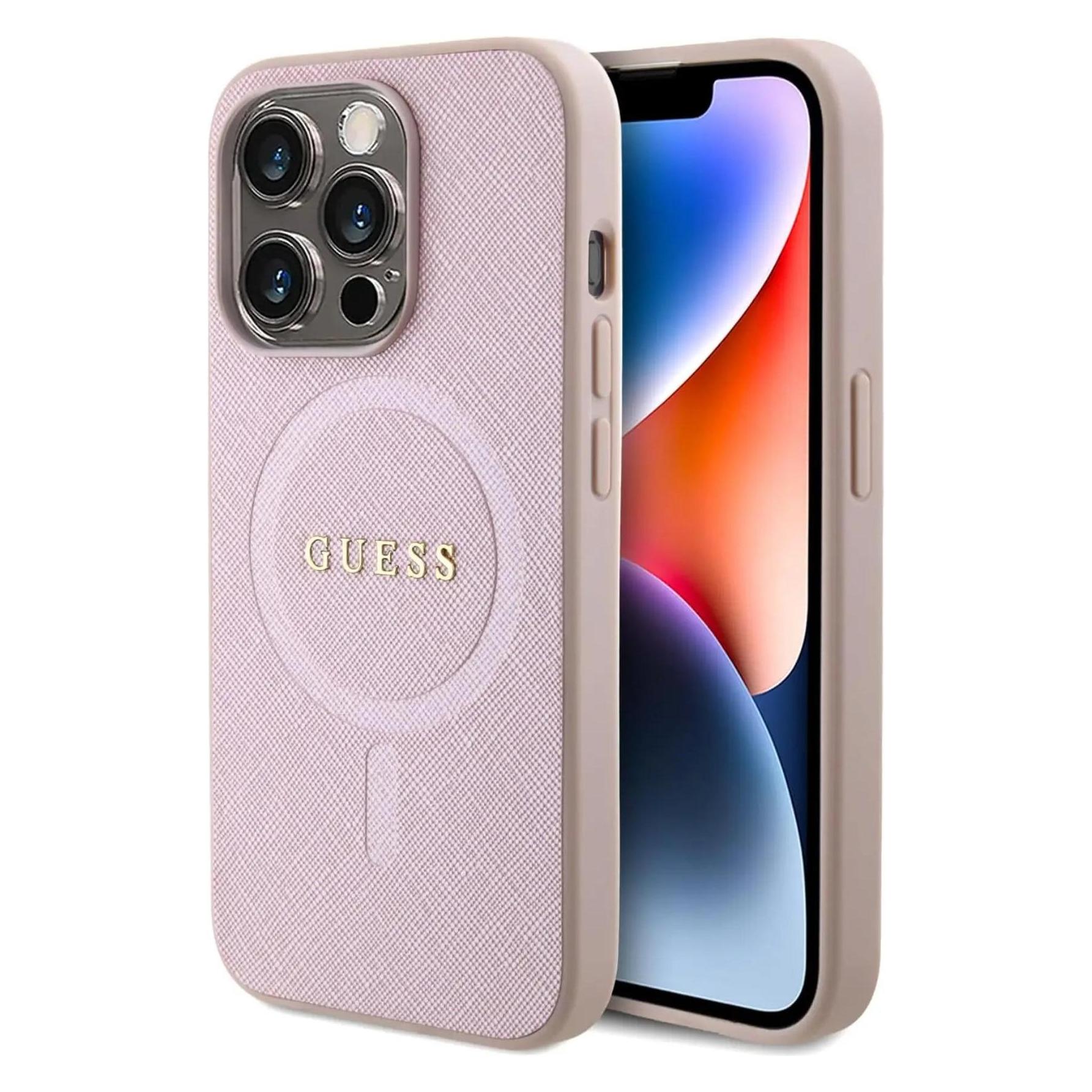 Guess Hard Case (Apple IPhone 15 Pro), Smartphone Hülle, Rosa