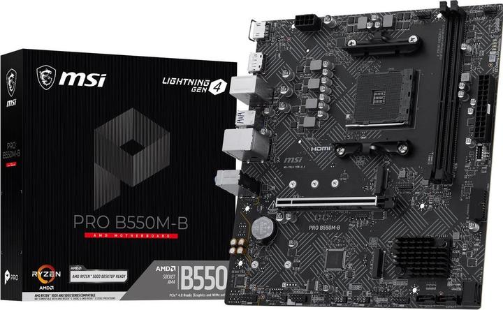 Produktbild MSI MB AMD AM4 PRO B550M-B (AM4, AMD B550, mATX)