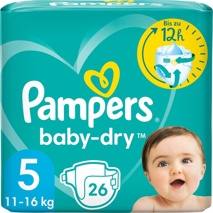 Pampers Baby-Dry (Gr. 5, Tragepack, 26 Stück)