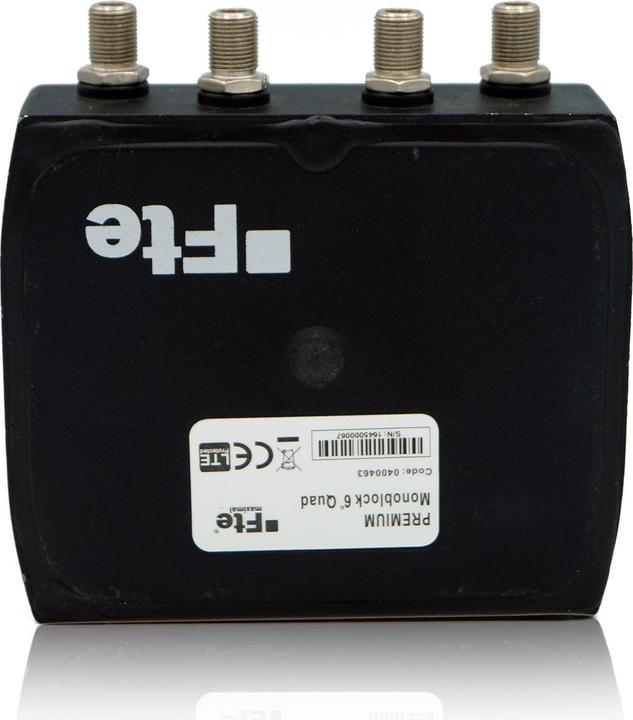 Produktbild FTE Premium Monoblock Quad LNB Sat-Antenne (4-Teilnehmeranschluss, Zwei-Satelliten-Positionen, HD 1080 (Quad LNB)