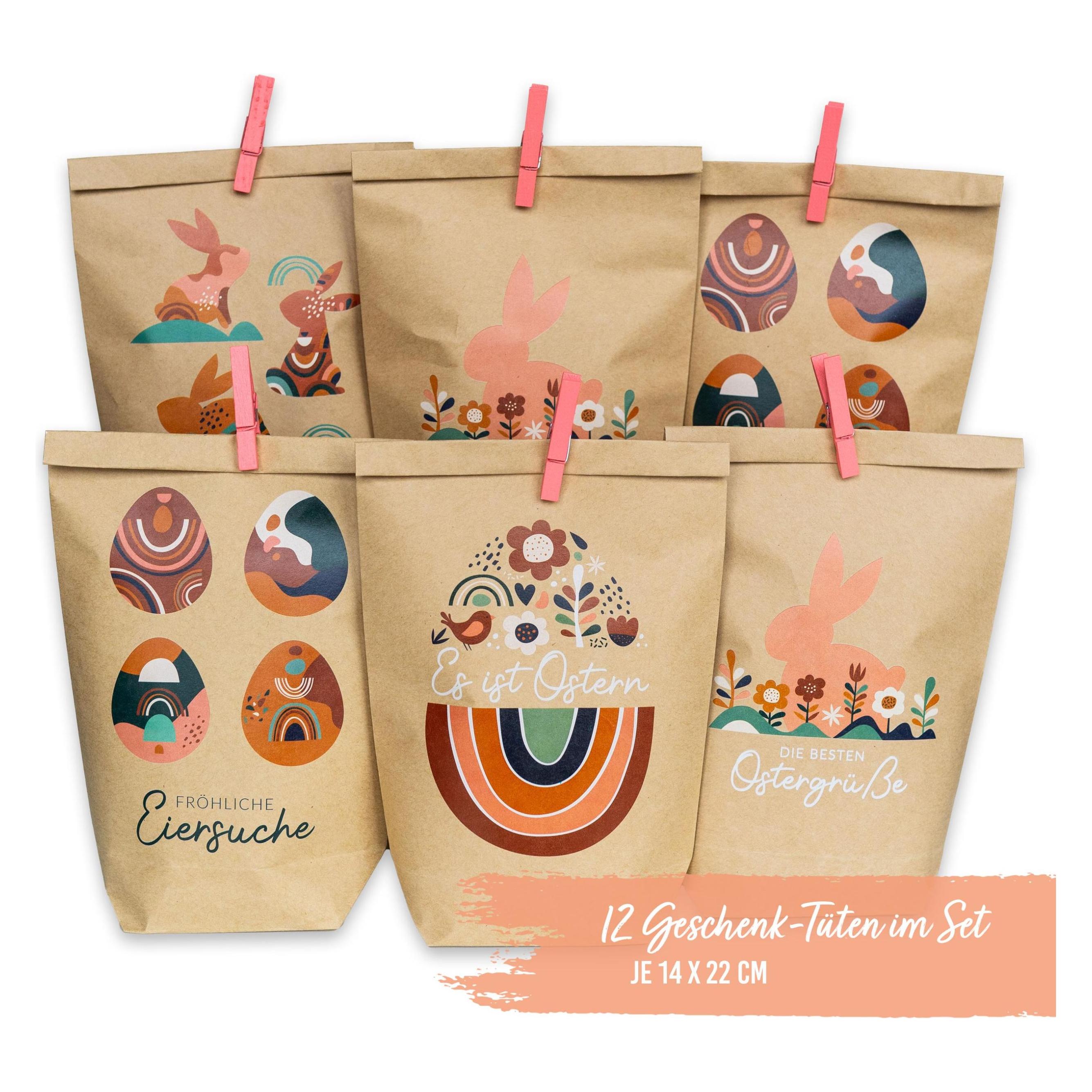 6 sacchetti regalo di Pasqua, Isisyu, 6 disegni di