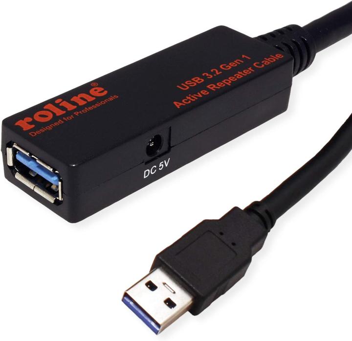 Image du produit Roline USB3.2 Gen1 Act. Câble de répéteur (15 m, USB 3.0)