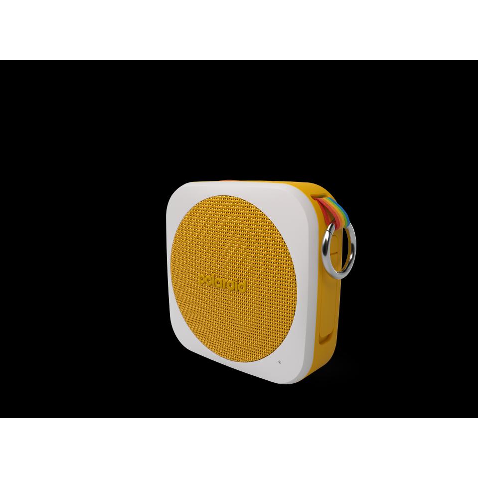 Polaroid P1 Music Player (10 h, Akkubetrieb), Bluetooth Lautsprecher, Weiss, Gelb