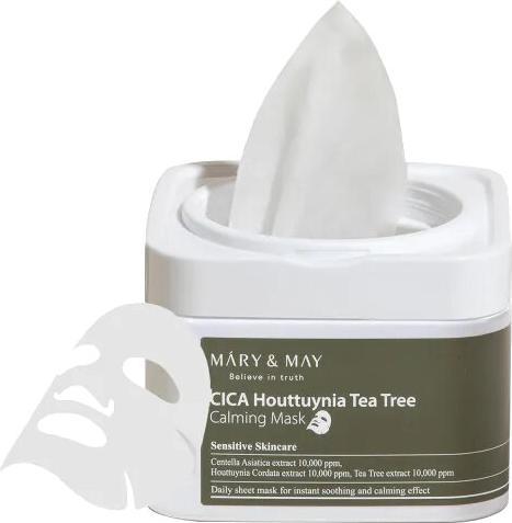 Actual product image Mary&May MARY & MAY Cica Houttuynia Tea Tree Soothing Mask, 30 sheets (400 g)