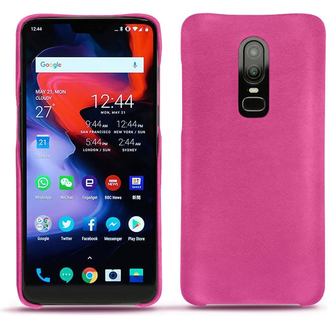 Noreve Lederschutzhülle (OnePlus 6), Smartphone Hülle, Rosa