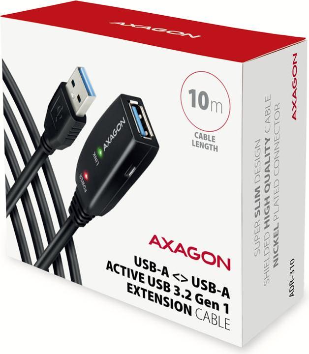 Actual product image Axagon ADR-310 USB 3.2 Gen 1 extension cable, active - 10m (10 m, USB 3.2 Gen 1)
