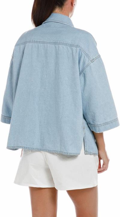 Immagine prodotto Replay Camicia in Denim di Lino e Tencel (L)