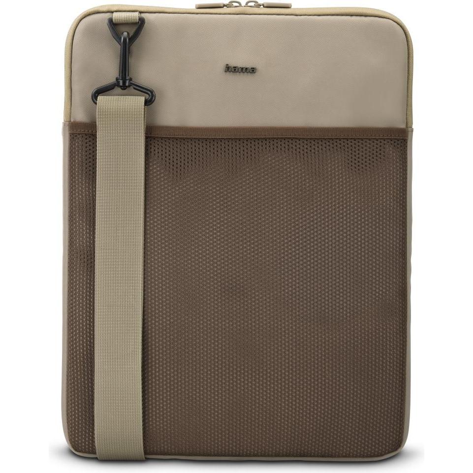 Hama To Go" zum Umhängen, von 34 bis 36 cm (13,3" - 14,1 (14.17"), Notebooktasche, Beige, Braun